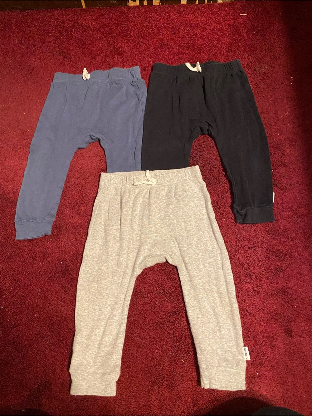 Gerber Baby Jogger Pants - Blue, Black & Gray Three-Pack